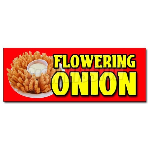 Signmission FLOWERING ONION DECAL sticker deep fried batter sauce flower rings, D-48 Flowering Onion D-48 Flowering Onion - main
